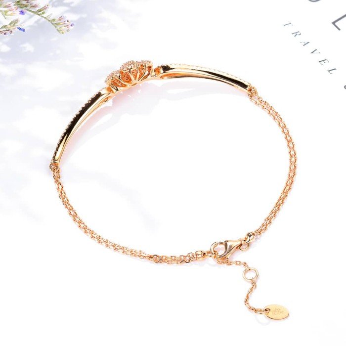 簡約雪花款鑽石手鍊