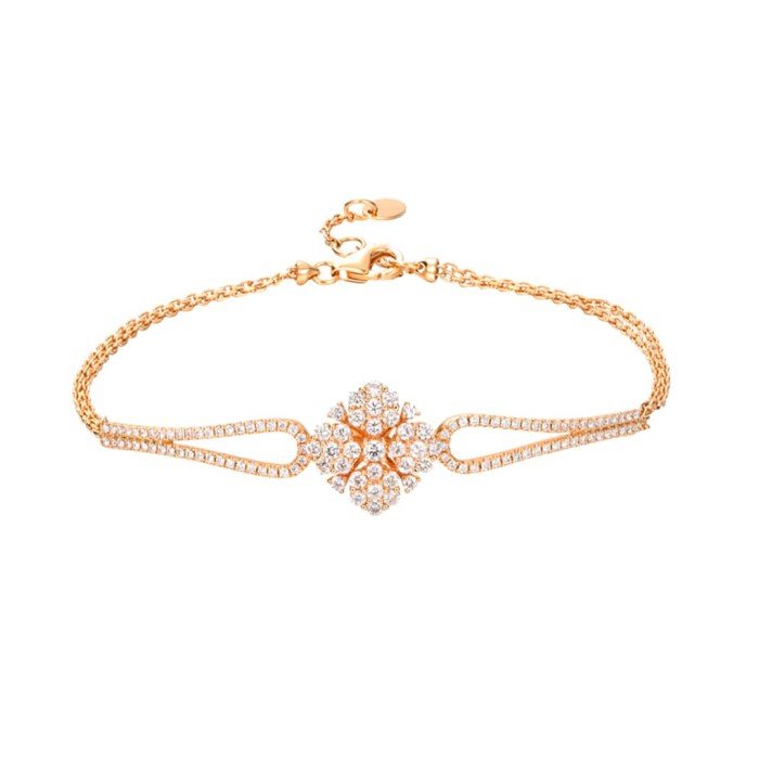 簡約雪花款鑽石手鍊