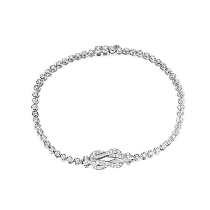 18k金馬蹄形鑽石手鏈