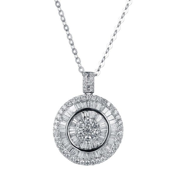 18K金同心圓鑽石項鍊