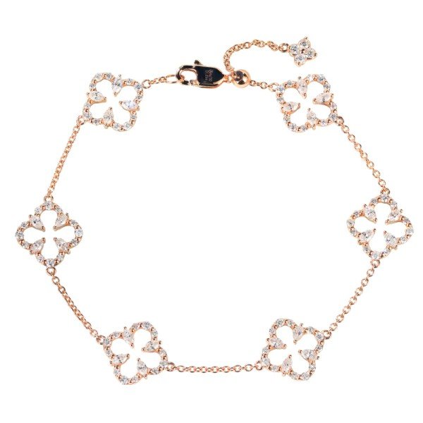 18K金四葉草鑽石手鍊