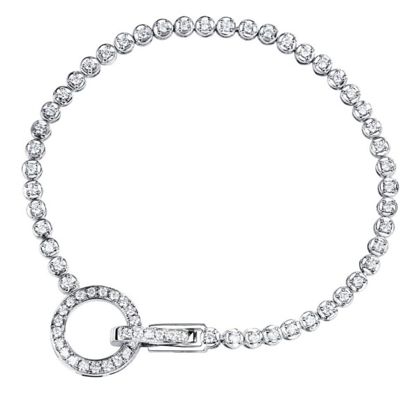 18K金圓型鑽石手鍊