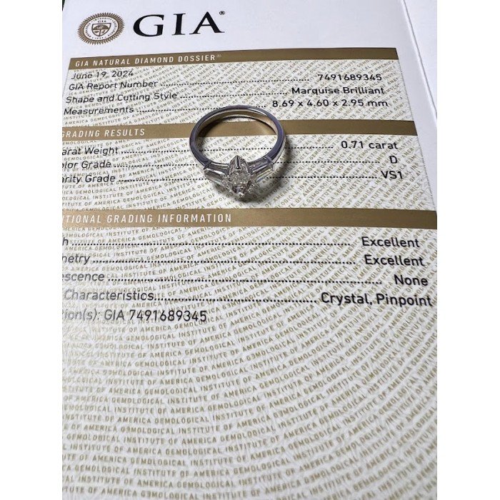 《六折優惠》GIA0.71克拉馬眼形裸鑽｜高品質馬眼鑽石推薦