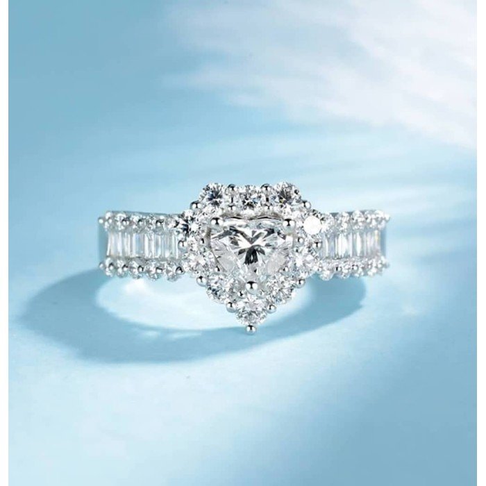 天然0.50克拉心型鑽戒