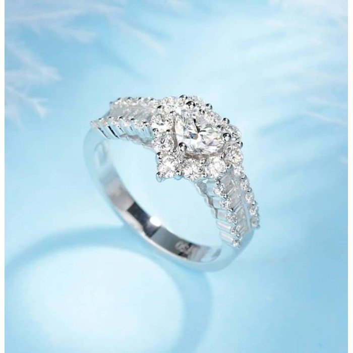 天然0.50克拉心型鑽戒