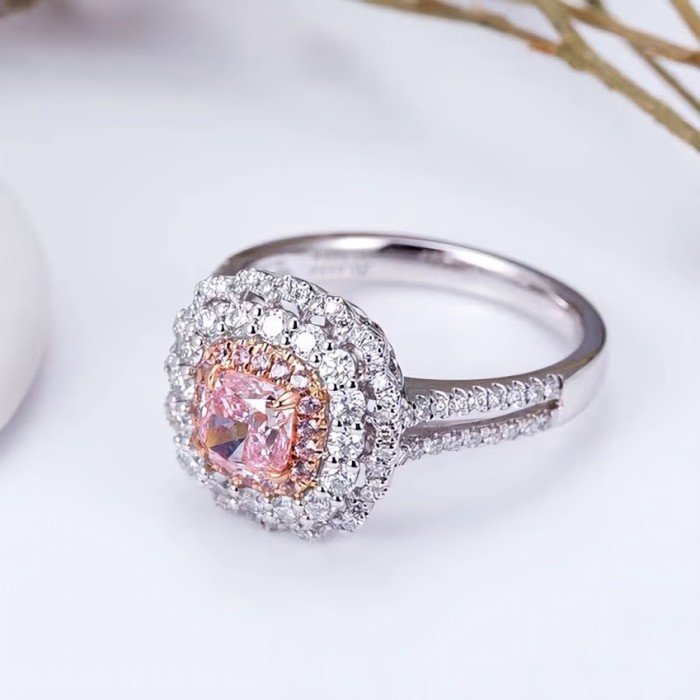  粉嫩迷人IGI1.02克拉粉鑽鑽戒-您獨特之選！