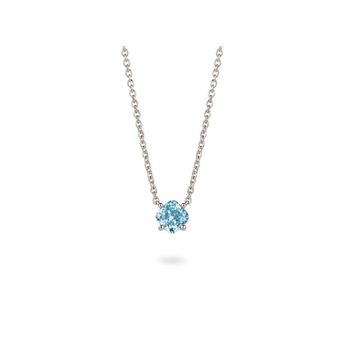 18K金CVD藍色彩鑽項鍊