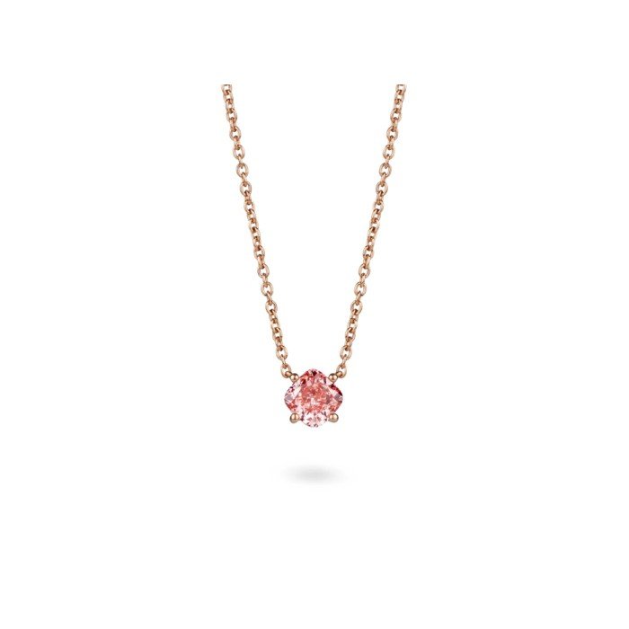 18K金CVD粉色彩鑽項鍊