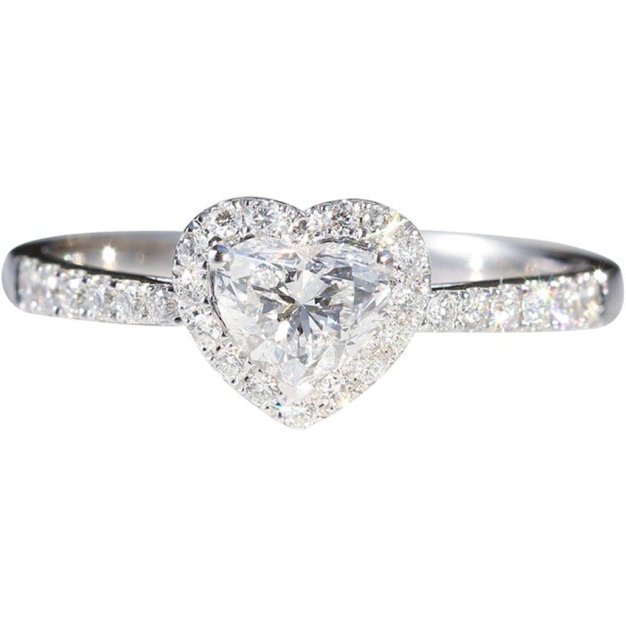 18K金0.5克拉心形鑽戒