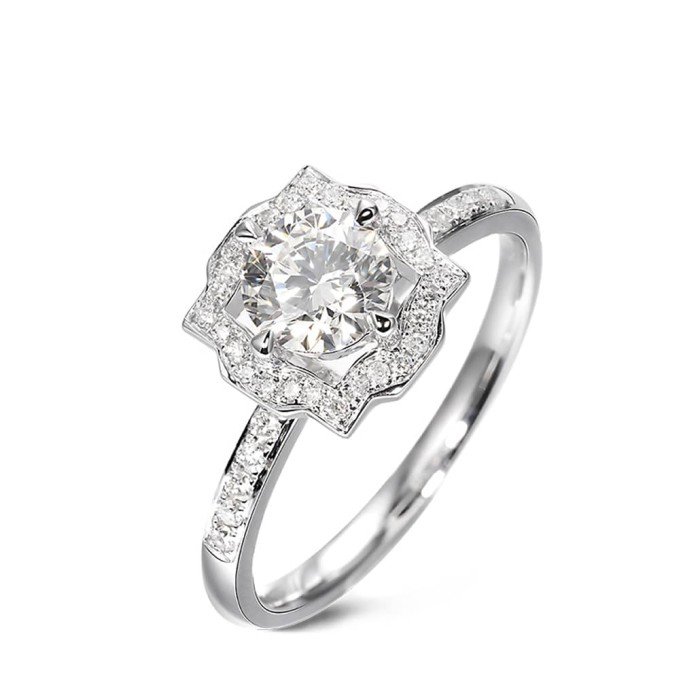 幾何造型18K金鑽戒