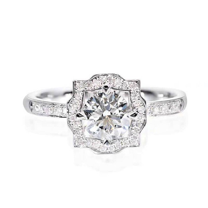 幾何造型18K金鑽戒