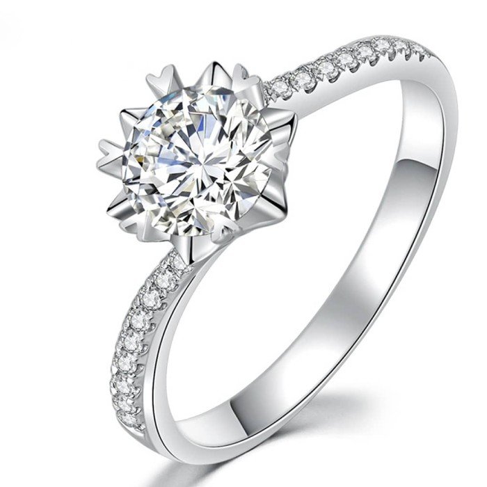 18K金0.6克拉扭臂款鑽戒