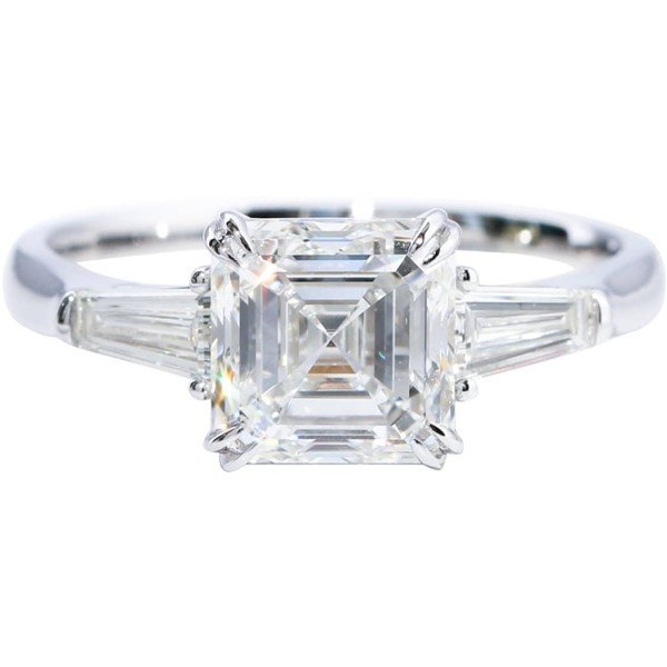 18K金2克拉阿斯切形鑽戒