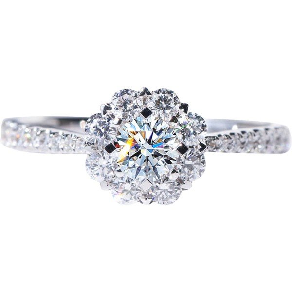 18K金0.55克拉顯大鑽戒