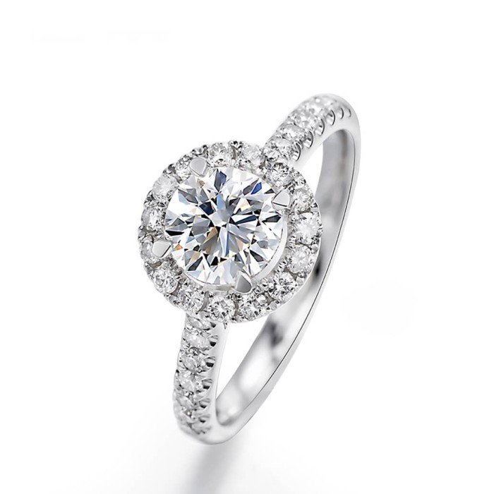 經典18K金天然0.30克拉鑽戒