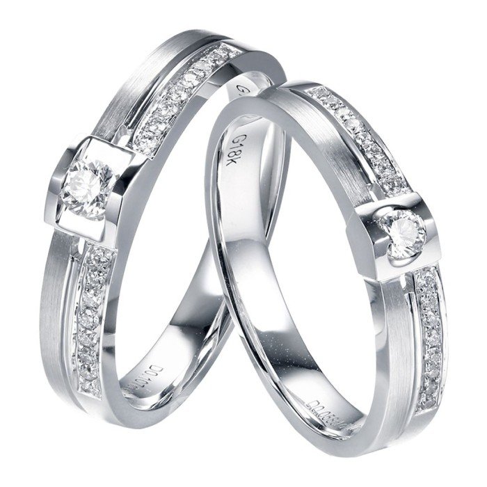 天使之吻男女鑽石對戒