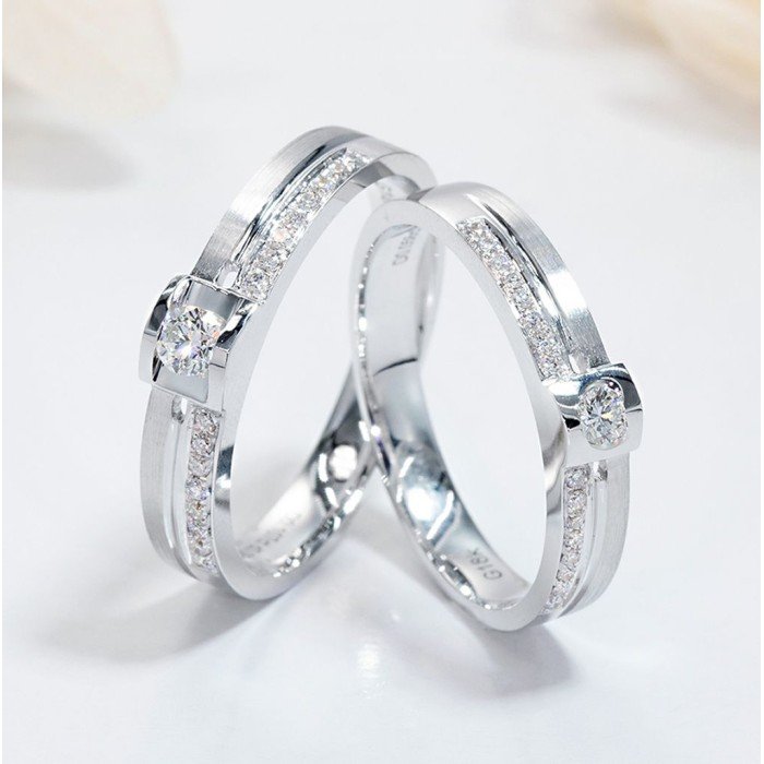 天使之吻男女鑽石對戒