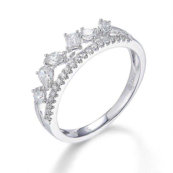 韻律天然鑽石排戒