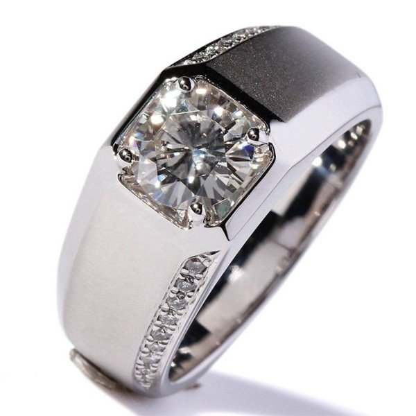 18K金1.0克拉紳士鑽戒