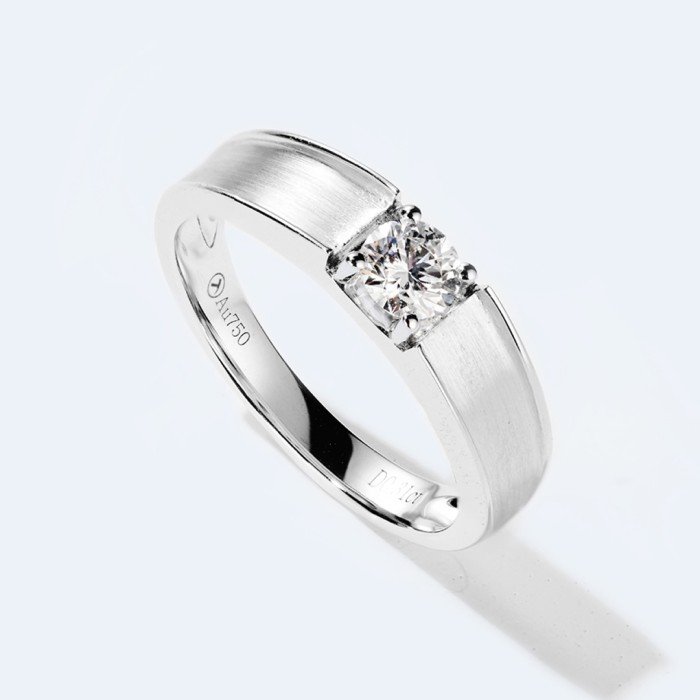 磨砂天然0.3克拉鑽戒