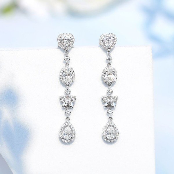 18K金豪華鑽石耳環