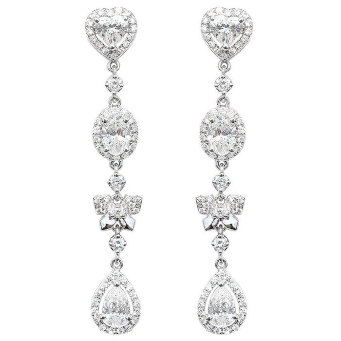 18K金豪華鑽石耳環