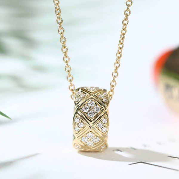 交叉時來運轉鑽石項鍊