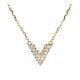 輕珠寶-18K金V形滿鑽項鍊