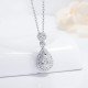 柔美18K金水滴形鑽石項鍊