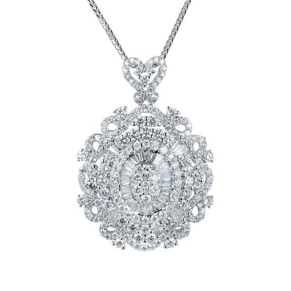 18K金豪華蕾絲鑽石項鍊