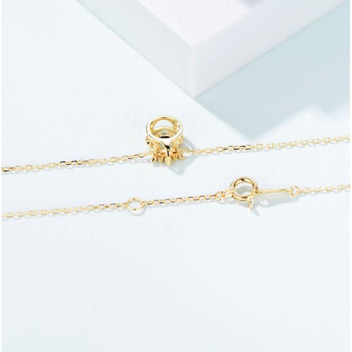 靈動18K金天然鑽石項鍊