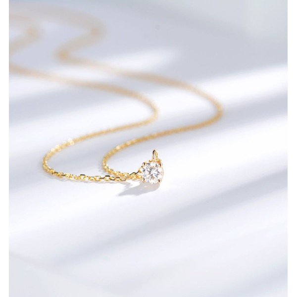 18K金天然鑽石墜子