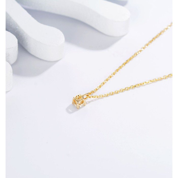 18K金4爪0.20克拉鑽石項鍊