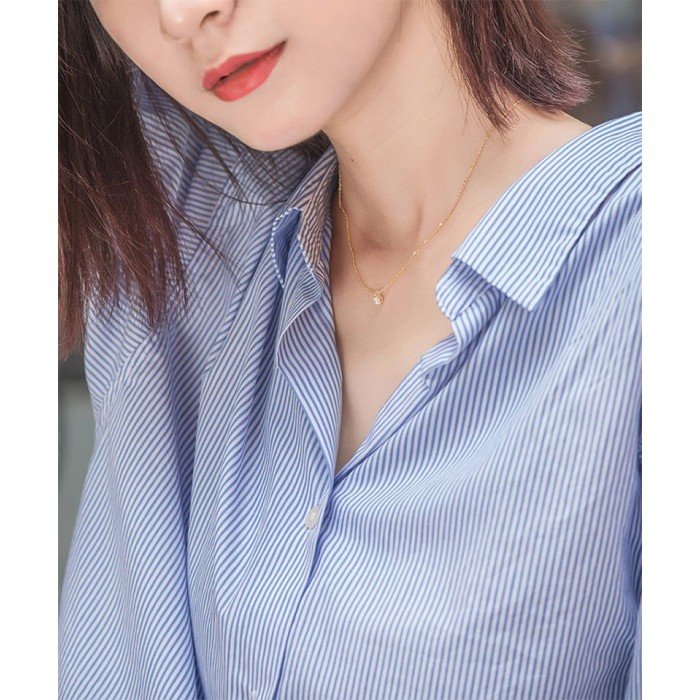 典雅18K金鑽石鎖骨項鍊∣低調閃耀、高調性感