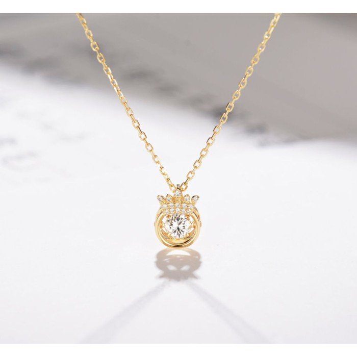 靈動18K金天然鑽石項鍊