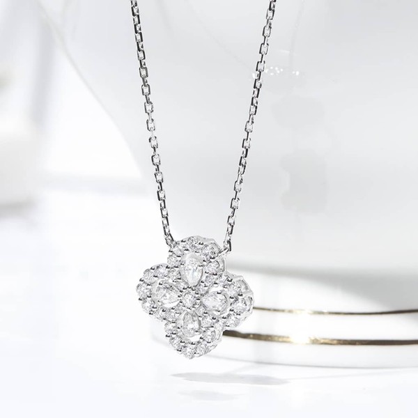 0.57克拉四葉草鑽石項鍊